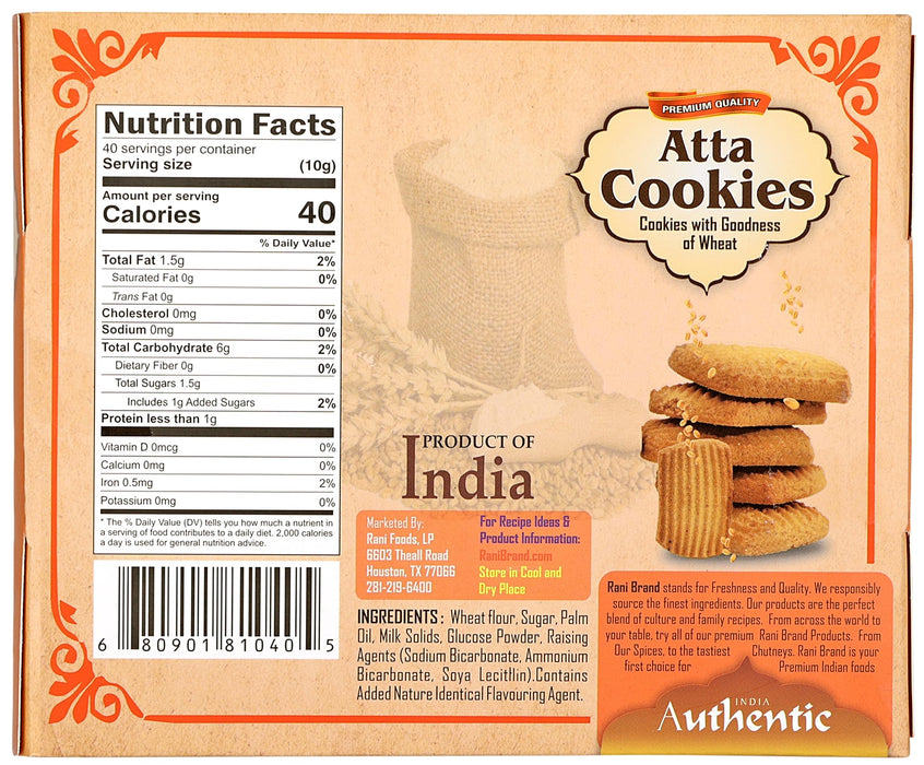 Rani Cookies Variety Pack of 4 (Jeera, Choco Chip, Dry Fruits, Atta) 14oz (400g) each, Premium Quality Indian Cookies ~ Vegan | Non-GMO | Indian Origin