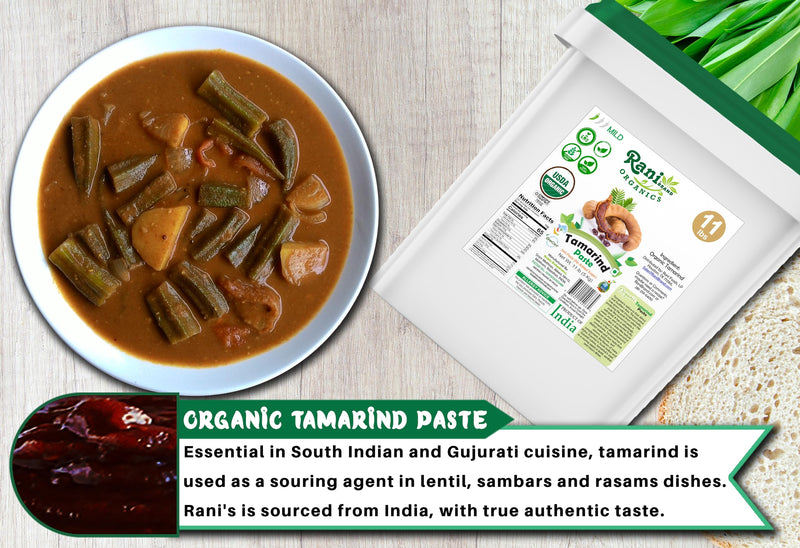 Organic Tamarind Paste (Imli Paste) 176oz (11lbs) 5kg - Rani Brand Authentic Indian Products