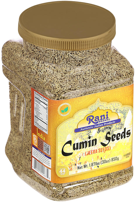 Rani Cumin Seeds Whole Jeera Spice 30oz 1.87lbs 857g Pet Jar All Natural Gluten Friendly Non-GMO Vegan Indian Origin