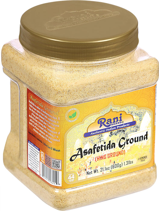 Rani Asafetida (Hing) Ground 21oz (600g) 1.3lbs PET Jar, Pack of 6 ~ All Natural | Salt Free | Vegan | Non-GMO | Asafoetida Indian Spice | Best for Onion Garlic Substitute