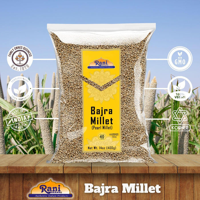 Rani Bajri Millet (Pearl Millet) 14oz (400g) ~ All Natural | Vegan | Gluten Friendly | NON-GMO | Kosher | Indian Origin