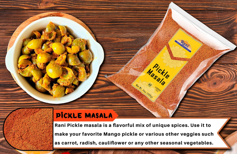 Rani Pickle (Achar) Masala Natural Indian Spice Blend 14oz (400g) ~ All Natural | Vegan | Gluten Friendly | NON-GMO | Kosher | No colors | Indian Origin