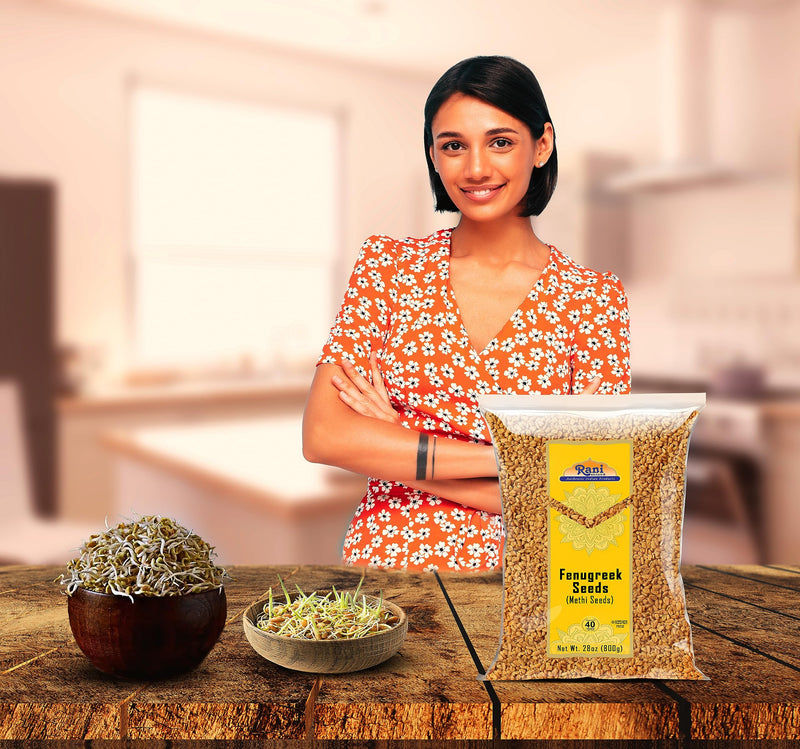 Rani Fenugreek (Methi) Seeds Whole 14oz (400g) Trigonella foenum graecum ~ All Natural | Vegan | Gluten Friendly | Non-GMO | Kosher | Indian Origin