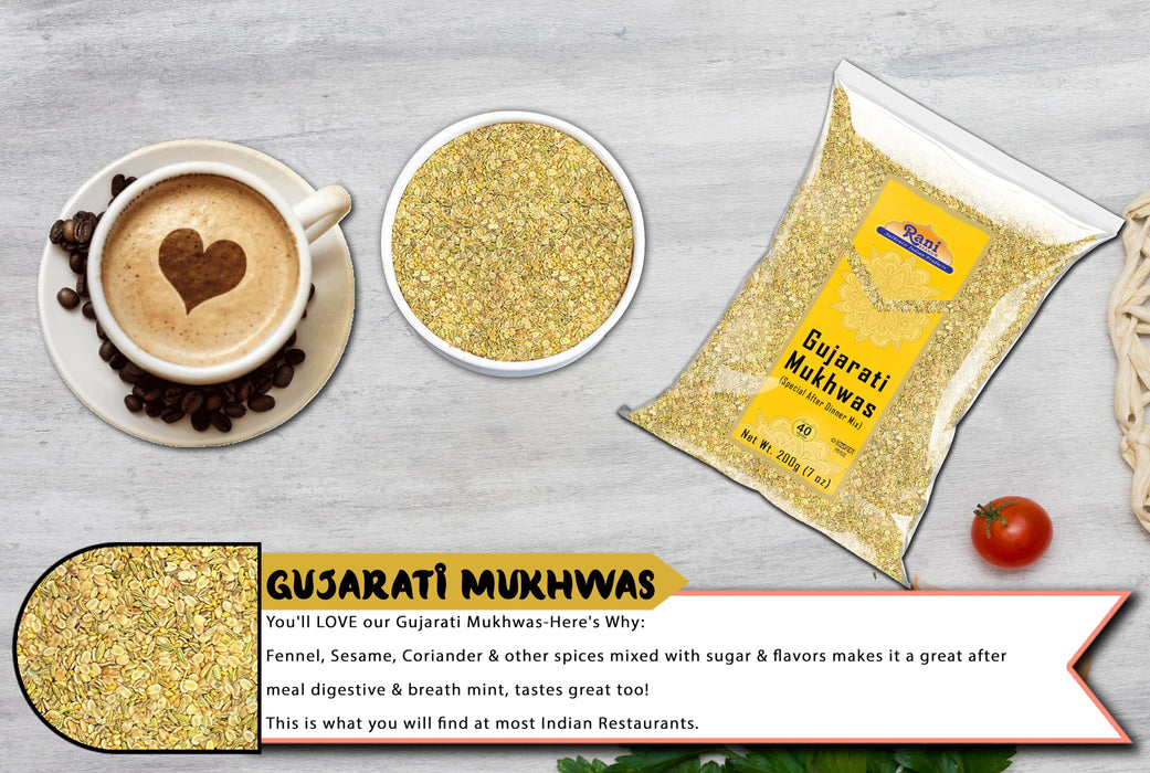 Rani Gujarati Mukhwas (Special After Dinner Mix) 200g (7oz) ~ Vegan | Kosher | No Colors | Indian Origin