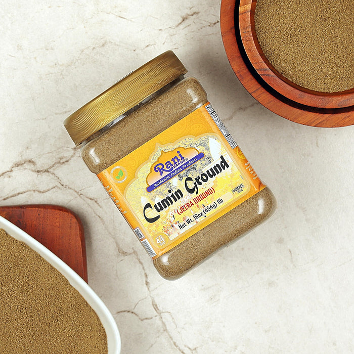 Rani Cumin (Jeera) Powder Spice 16oz (1lb) 454g PET Jar ~ All Natural | Vegan | Gluten Friendly | NON-GMO | Kosher | Indian Origin