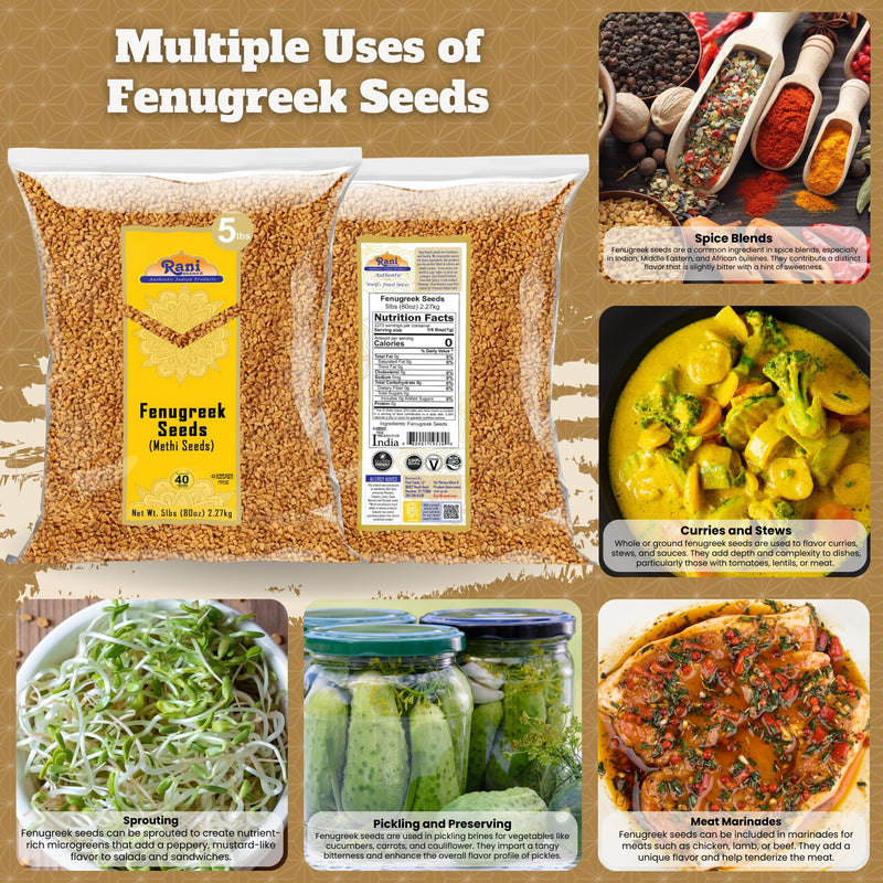 Rani Fenugreek (Methi) Seeds {11 Sizes Available}