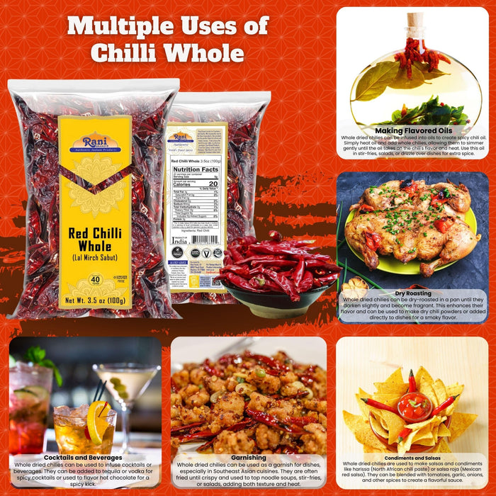 Rani Red Chilli Whole {5 Sizes Available}