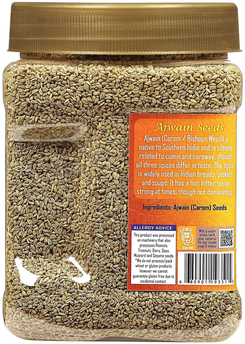 Rani Ajwain Seeds (Carom Bishops Weed) Spice Whole 16oz (1lb) 454g PET Jar ~ Natural | Vegan | Gluten Friendly | NON-GMO | Kosher | Indian Origin