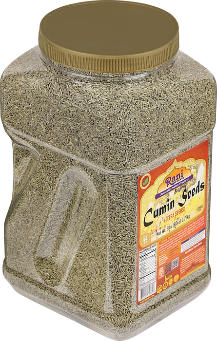 Rani Cumin Seeds Whole (Jeera) Spice 80oz (5lbs) 2.27kg Bulk PET Jar ~ All Natural | Gluten Friendly | NON-GMO | Kosher | Vegan | Indian Origin