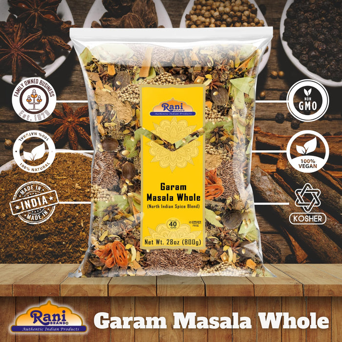 Rani Garam Masala Indian 11-Whole Spices Blend 28oz (800g) ~ All Natural, Salt-Free | Vegan | No Colors | Gluten Friendly | NON-GMO | Kosher | Indian Origin