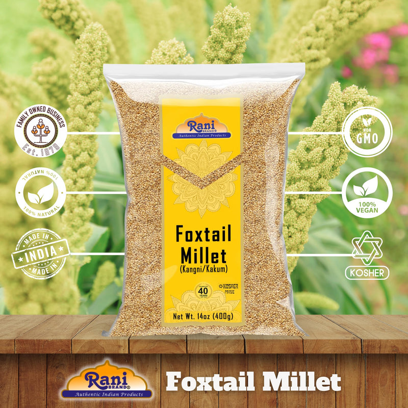 Rani Foxtail Millet Polished (Setaria italica) Ancient Grains 400g (14oz) ~ All Natural | Gluten Friendly | NON-GMO | Kosher | Vegan | Indian Origin