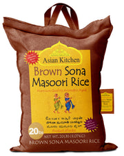 Rani Asian Kitchen Brown Sona Masoori Aged Rice 20lb
