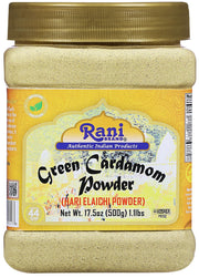 Rani Green Cardamom Pods Powder, Ground with 17.5oz