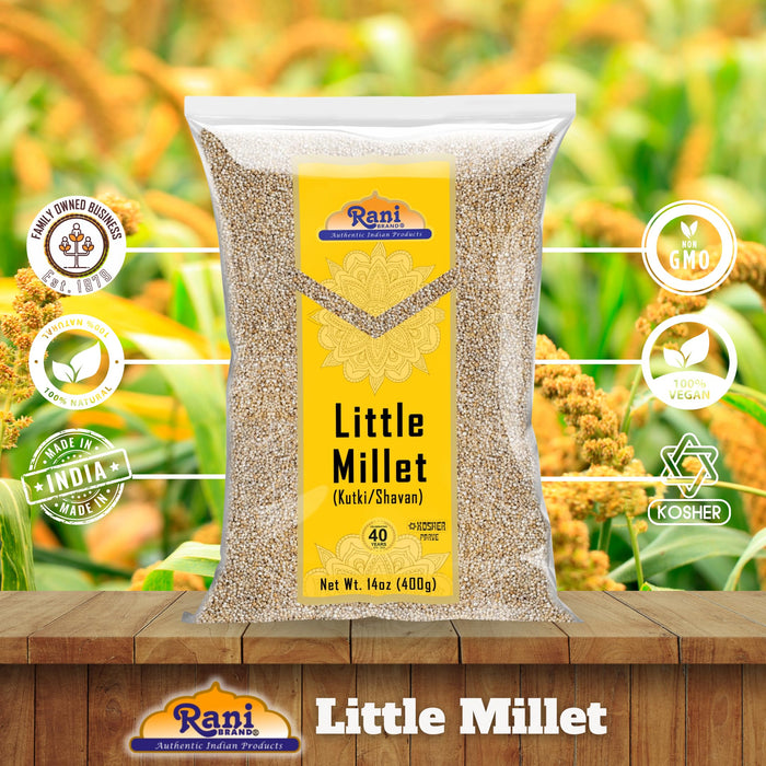 Rani Little Millet (Panicum Sumatrense) Whole Ancient Grain Seeds 14oz (400g) ~ All Natural | Gluten Friendly | NON-GMO | Kosher | Vegan | Indian Origin