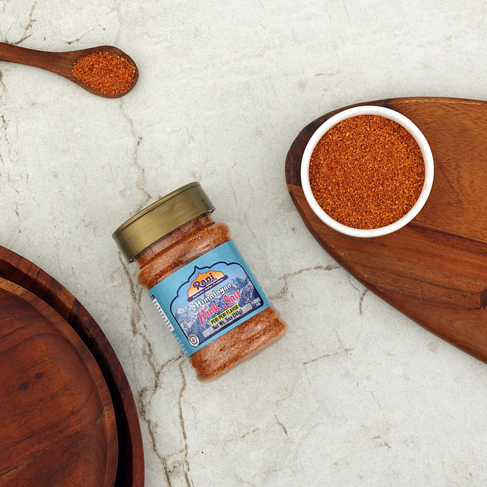 Rani Himalayan Pink Salt Peri Peri Flavor (84 Essential Trace Minerals) 5oz (141g) PET Jar ~ All Natural | Vegan | Gluten Friendly | NON-GMO | Indian Origin