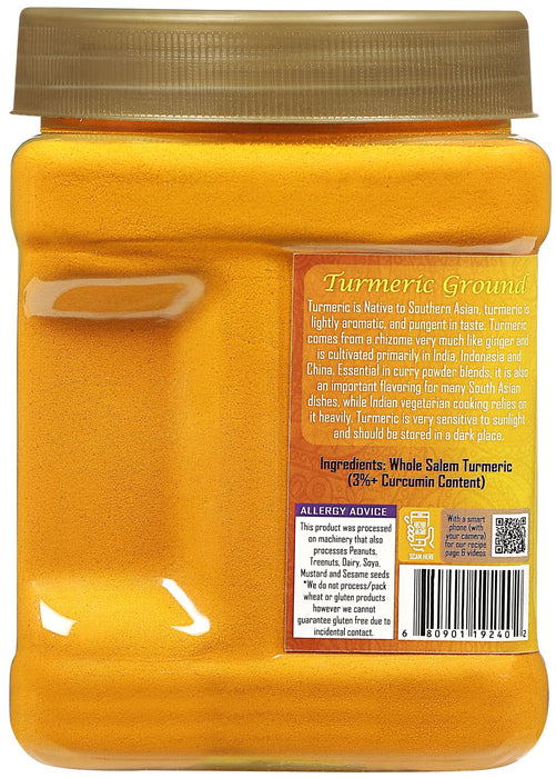 Rani Turmeric (Haldi) Root Powder Spice, (High Curcumin Content) 16oz (1lb) 454g PET Jar ~ All Natural | 100% Pure, Salt Free | Vegan | Gluten Friendly | NON-GMO | Kosher | Indian Origin