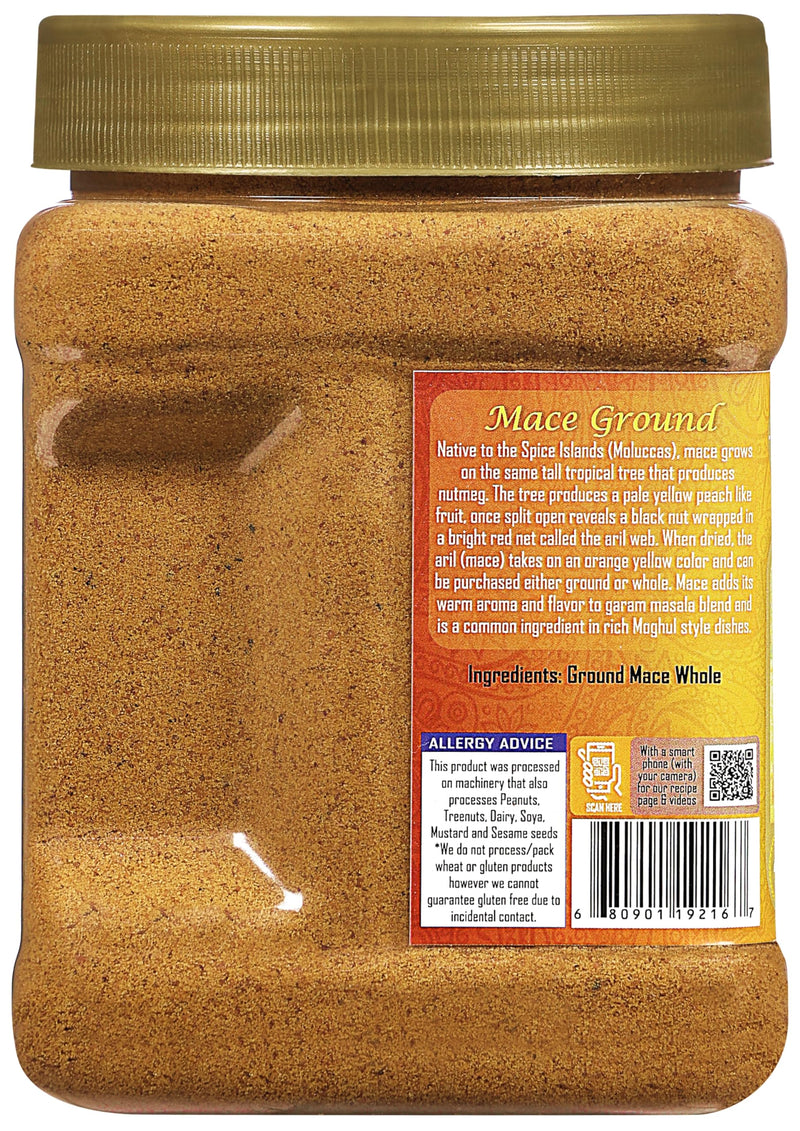 Rani Mace Ground (Javathri) Powder 16oz (454g) 1 Pound, PET jar ~ All Natural | Vegan | Gluten Friendly | NON-GMO | Kosher | Indian Origin