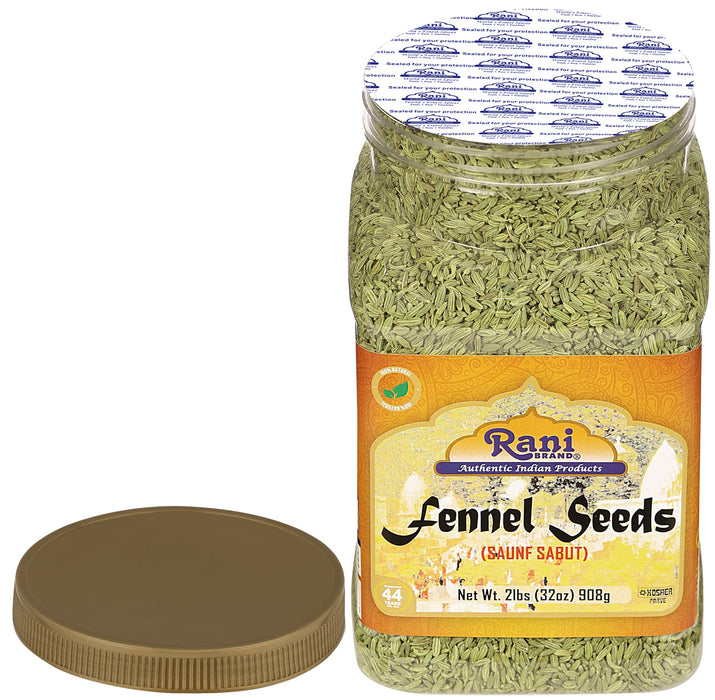 Rani Fennel (Saunf) Seeds Whole, Indian Spice 32oz (2lbs) 908g PET Jar ~ All Natural | Gluten Friendly | NON-GMO | Kosher | Vegan