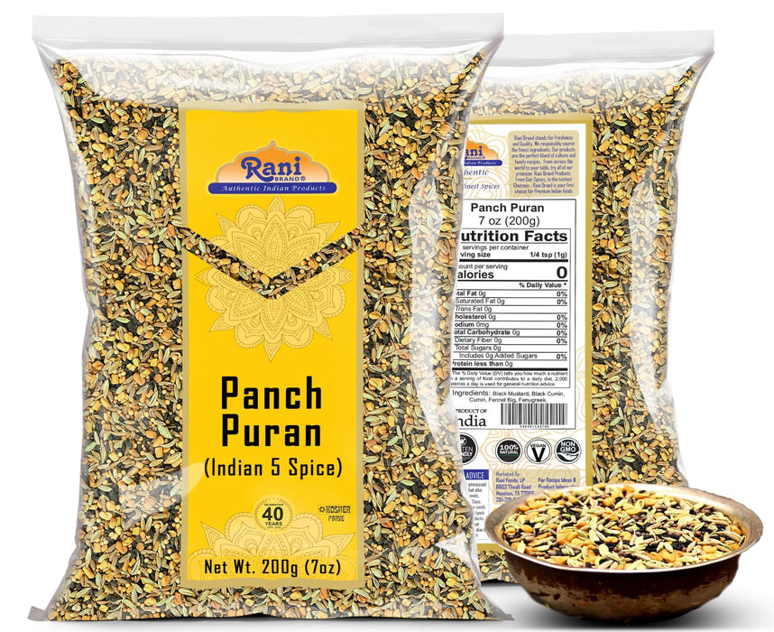 Rani Panch Puran (5 Spice) 7oz (200g) ~ All Natural | Vegan | Gluten Friendly | NON-GMO | Kosher | Indian Origin