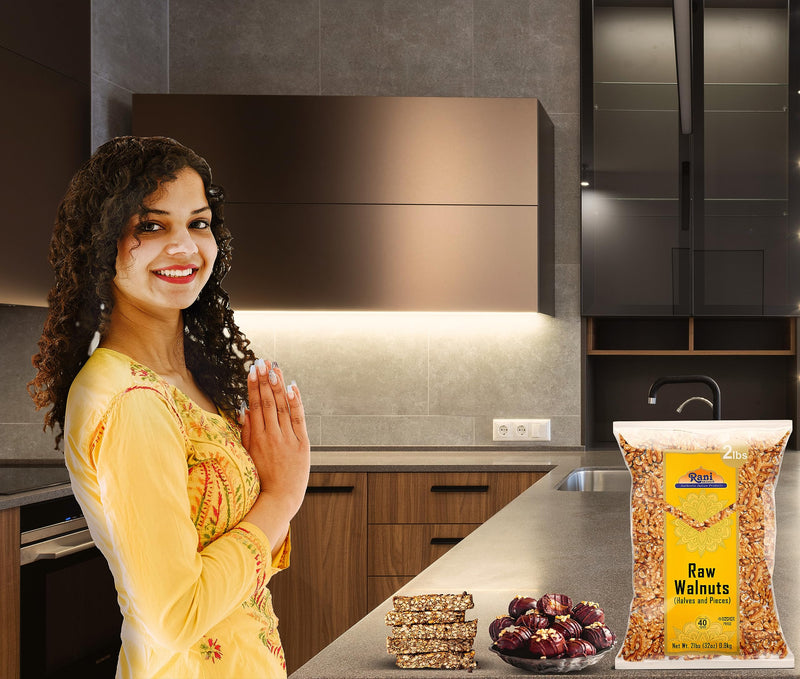 Rani Raw Walnuts, Halves and Pieces 32oz (2lbs)908g ~ All Natural | Vegan | Kosher | Gluten Friendly | Fresh Product of USA