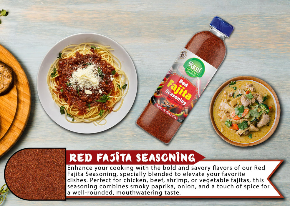 Rani Red Fajita Seasoning (Special Blend for Soup or Gravies) 16oz (1lb) 454g PET Jar ~ All Natural | Gluten Friendly | NON-GMO | Kosher | Vegan | Indian Origin