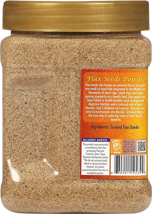 Rani Flax Seeds Powder (Alsi, Linum usitatissimum) 15.8oz (450g) PET Jar ~ All Natural | Gluten Friendly | Non-GMO | Vegan | Indian Origin