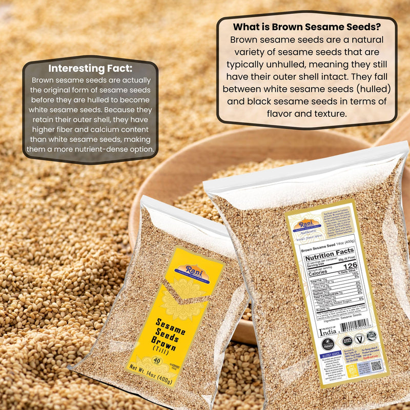 Rani Sesame Seeds (Brown) {3 Sizes Available}