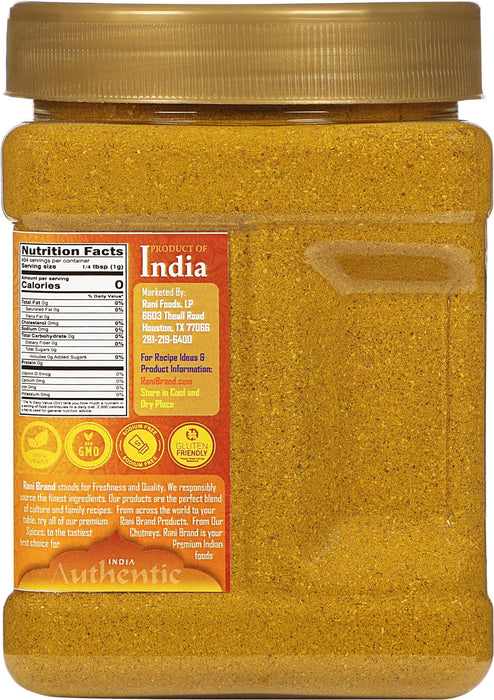 Rani Curry Powder Hot (11-Spice Authentic Indian Blend) 16oz (1lb) 454g PET Jar, Pack of 6 ~ All Natural | Salt-Free | Vegan | No Colors | Gluten Friendly | NON-GMO | Kosher | Indian Origin