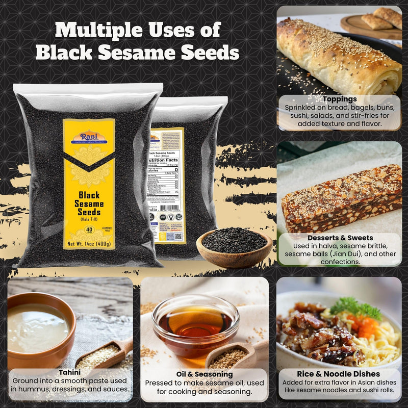 Rani Black Sesame Seeds {2 Sizes Available}