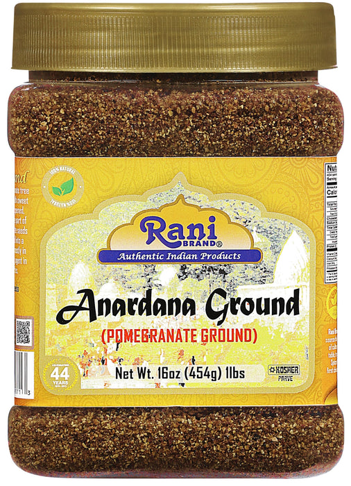 Rani Anardana (Pomegranate) Ground, Indian Spice 16oz (1lb) 454g PET Jar ~ All Natural | No Color | Gluten Friendly | Vegan | NON-GMO | Kosher | No Salt or fillers