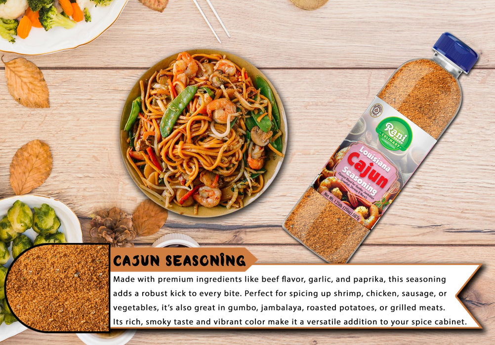 Rani Louisiana Cajun Seasoning (Special Blend for Gumbo, Jambalaya Crawfish, Shrimp) 20oz (1.25lbs) 567g PET Jar ~ All Natural | Gluten Friendly | NON-GMO | Kosher | Vegan | Indian Origin