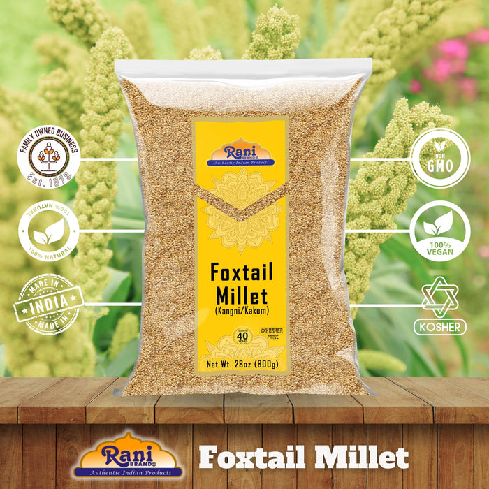 Rani Foxtail Millet Polished (Setaria italica) Ancient Grains 800g (28oz) ~ All Natural | Gluten Friendly | NON-GMO | Kosher | Vegan | Indian Origin