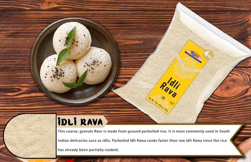 Rani Idly Rava (Parboiled Cream of Rice) 4lbs (64oz) 4 Pound ~ All Natural | Vegan | Gluten Friendly | NON-GMO | Indian Origin