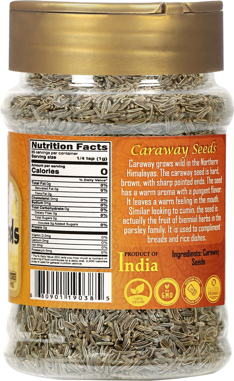 Rani Caraway Seeds (Siya Zeera) Spice 3oz (85g) Natural ~ Gluten Friendly | NON-GMO | Kosher | Vegan | Indian Origin
