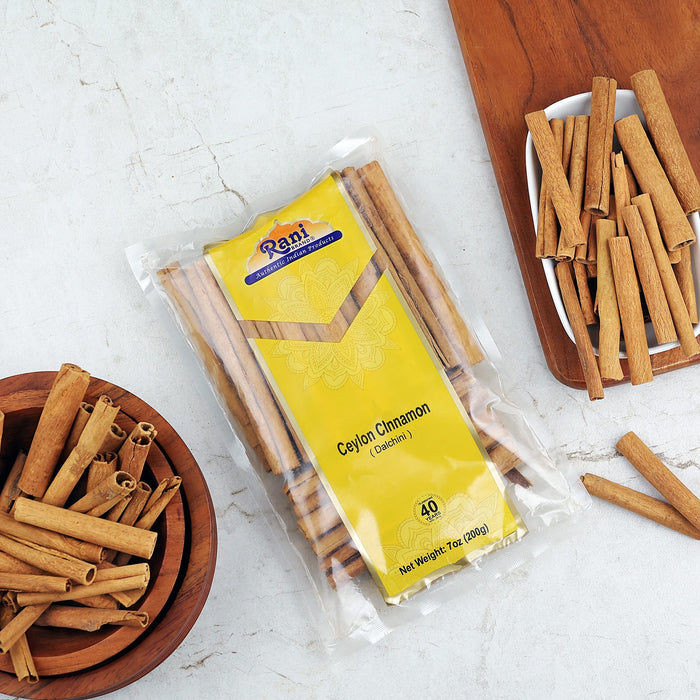 Rani Ceylon Cinnamon Sticks 7oz (200g) ~ 20-24 Sticks 5 Inches in Length, True Ceylon Cinnamon (Not Cassia) ~ All Natural | Vegan | No Colors | Gluten Friendly | NON-GMO | Indian Origin
