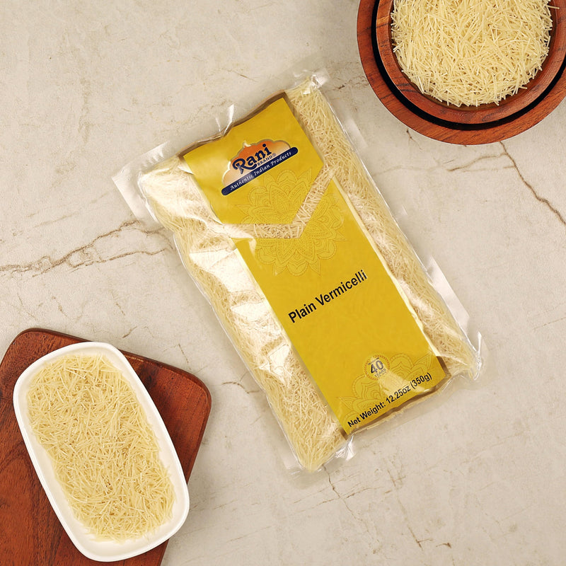 Rani Plain Vermicelli (Wheat Noodles) 12.25oz (350g) ~ All Natural | Vegan | NON-GMO | Indian Origin