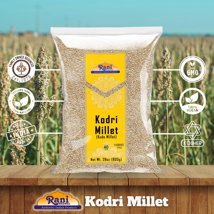 Rani Kodri (Polished Kodo Millet Seeds) Ancient Grains 800g (28oz) ~ All Natural | Gluten Friendly | NON-GMO | Kosher | Vegan | Indian Origin (Varagu / Kodra / Harka)