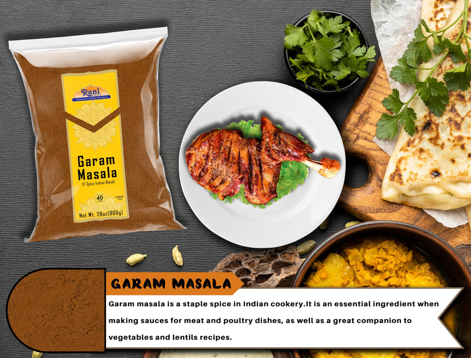 Rani Garam Masala Indian 11-Spice Blend 28oz (800g) ~ All Natural, Salt-Free | Vegan | No Colors | Gluten Friendly | NON-GMO | Kosher | Indian Origin