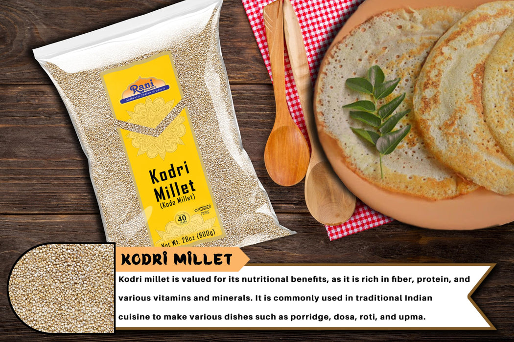 Rani Kodri (Polished Kodo Millet Seeds) Ancient Grains 800g (28oz) ~ All Natural | Gluten Friendly | NON-GMO | Kosher | Vegan | Indian Origin (Varagu / Kodra / Harka)