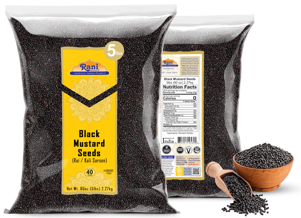 Rani Black Mustard Seeds Whole {10 Sizes Available}