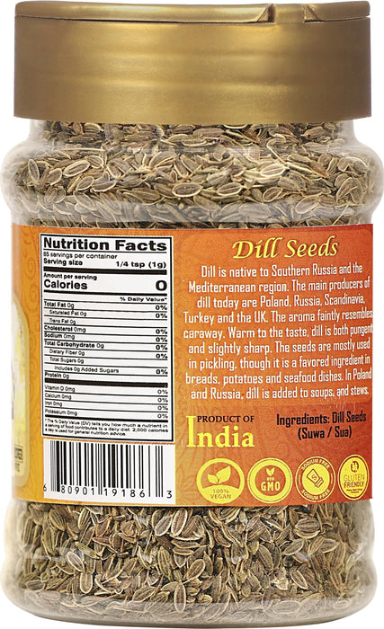 Rani Dill Seeds (Suwa / Sua) Whole, Spice 3oz (85g) ~ All Natural | Gluten Free Ingredients | NON-GMO | Kosher | Vegan | Indian Origin, Weed