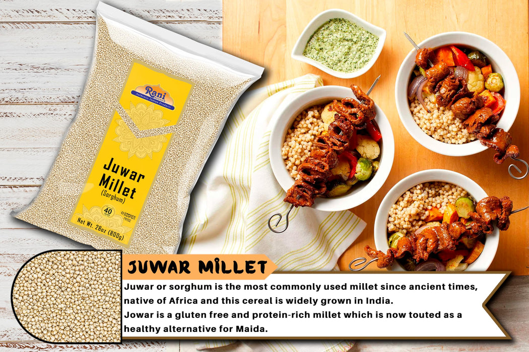 Rani Juwar Millet (Sorghum) Whole Ancient Grain Seeds 28oz (1.75lbs) 800g ~ All Natural | Gluten Friendly | NON-GMO | Kosher | Vegan | Indian Origin