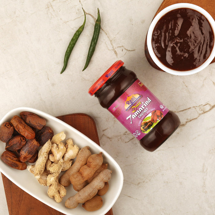 Rani Dates & Tamarind (Imli) Chutney 11.5oz (325g) Glass Jar, Ready to eat, Vegan, Pack of 5+1 FREE ~ Gluten Free | NON-GMO | Kosher | Indian Origin