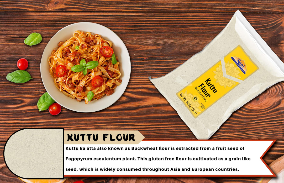 Rani Kuttu (Buckwheat) Flour 28oz (1.75lbs) 800g ~ All Natural | Gluten Friendly | NON-GMO | Kosher | Vegan | Indian Origin