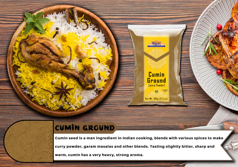 Rani Cumin (Jeera) Powder Spice 100g (3.5oz) ~ All Natural | Vegan | Gluten Friendly | NON-GMO | Kosher | Indian Origin