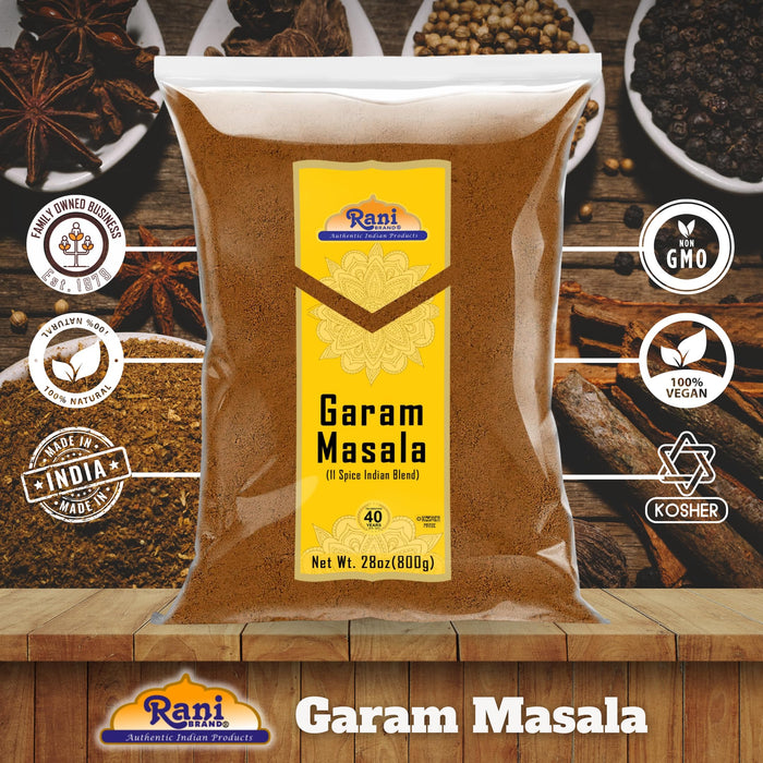 Rani Garam Masala Indian 11-Spice Blend 28oz (800g) ~ All Natural, Salt-Free | Vegan | No Colors | Gluten Friendly | NON-GMO | Kosher | Indian Origin