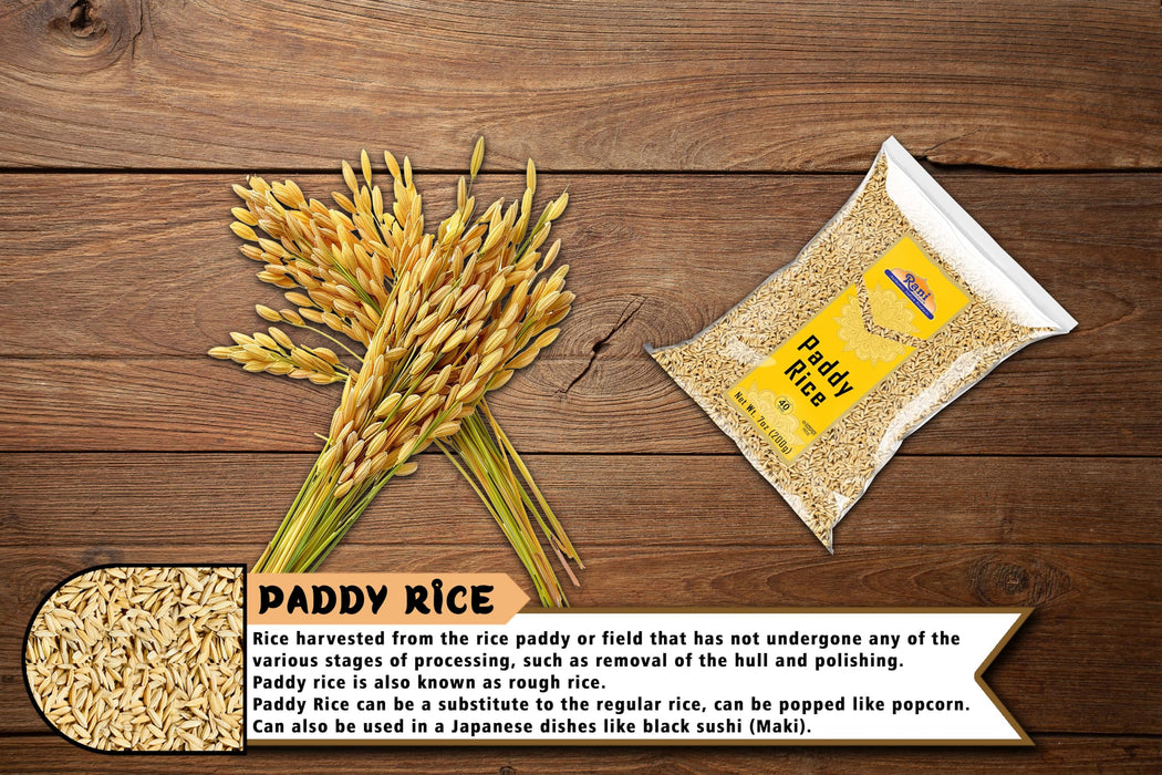 Rani Paddy Rice (Raw Unfinished Rice) 7oz (200g) ~ All Natural | Vegan | Gluten Friendly | NON-GMO | Kosher | Product of USA