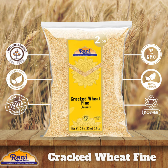 Rani Cracked Wheat Fine (Kansar, Bulgur, Similar to Wheat #1) 32oz (2lbs) 907g ~ All Natural | Vegan | No Colors | NON-GMO | Kosher | Indian Origin