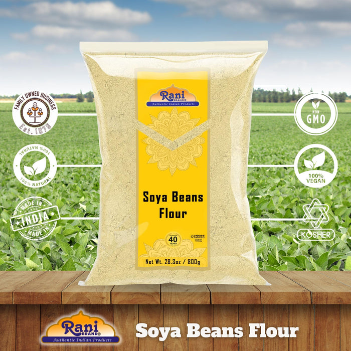 Rani Soya Beans Flour (Soy flour) 28oz (800g) ~ All Natural | Vegan | Gluten Friendly | NON-GMO | Kosher | Indian Origin