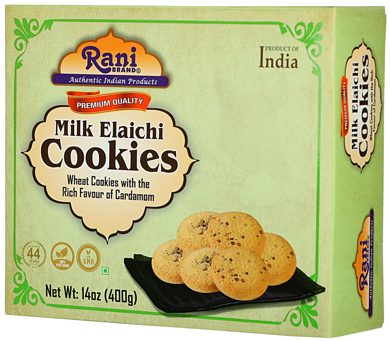 Rani Milk Elaichi Cookies (Wheat Cookies with Almond Flavor) 14oz (400g) Premium Quality Indian Cookies ~ All Natural | Vegan | Non-GMO | Indian Origin